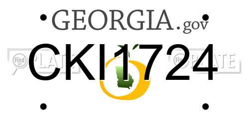 CKI1724 Georgia License Plate