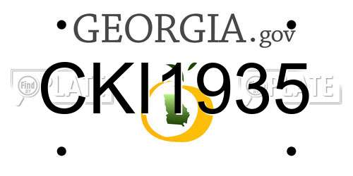 CKI1935 Georgia License Plate