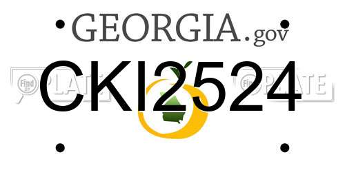 CKI2524 Georgia License Plate