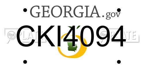 CKI4094 Georgia License Plate