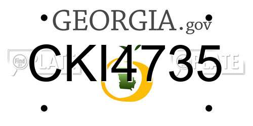 CKI4735 Georgia License Plate