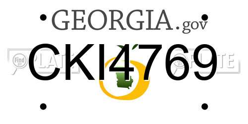CKI4769 Georgia License Plate