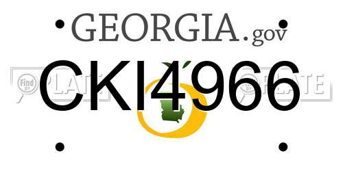 CKI4966 Georgia License Plate