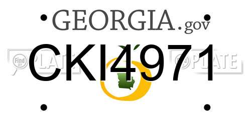 CKI4971 Georgia License Plate