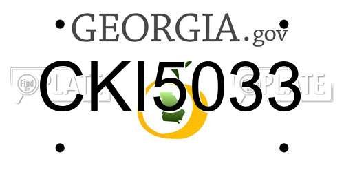 CKI5033 Georgia License Plate