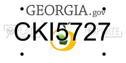 CKI5727 Georgia License Plate