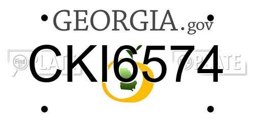 CKI6574 Georgia License Plate