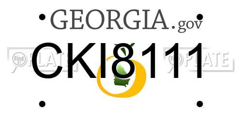CKI8111 Georgia License Plate