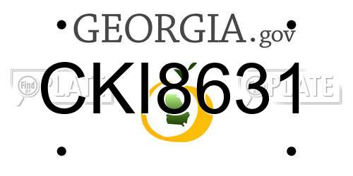 CKI8631 Georgia License Plate