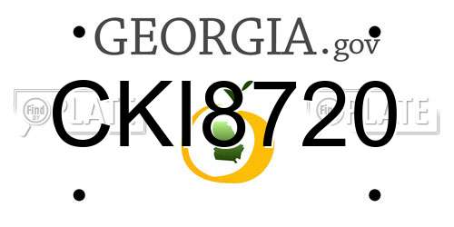 CKI8720 Georgia License Plate