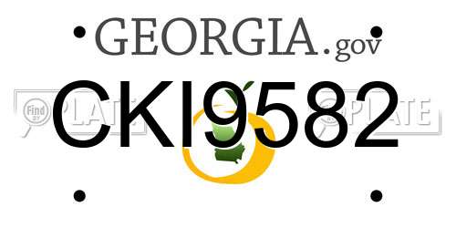 CKI9582 Georgia License Plate