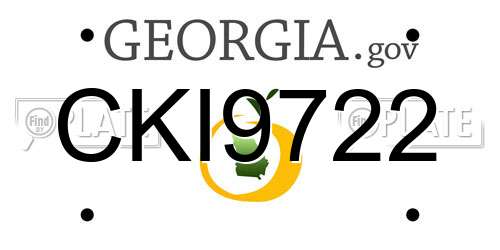 CKI9722 Georgia License Plate