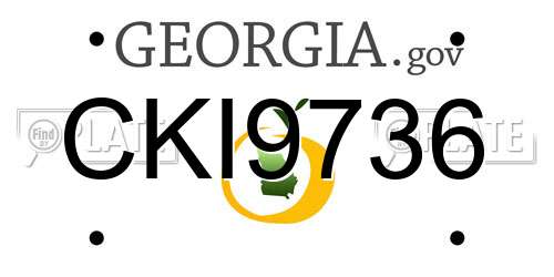 CKI9736 Georgia License Plate