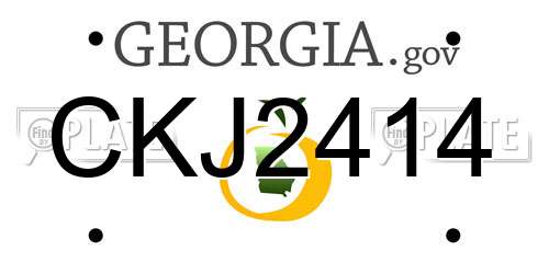 CKJ2414 Georgia License Plate