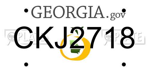 CKJ2718 Georgia License Plate