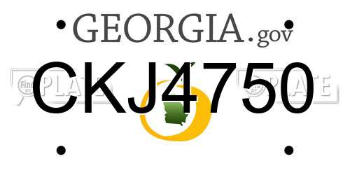 CKJ4750 Georgia License Plate