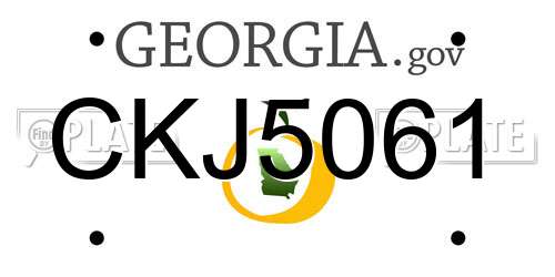 CKJ5061 Georgia License Plate