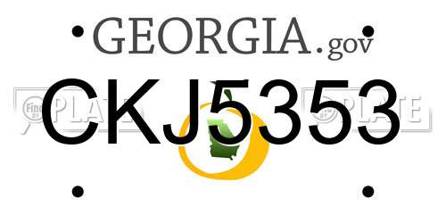 CKJ5353 Georgia License Plate