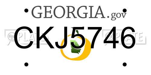 CKJ5746 Georgia License Plate