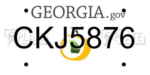 CKJ5876 Georgia License Plate