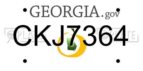CKJ7364 Georgia License Plate