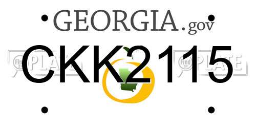 CKK2115 Georgia License Plate