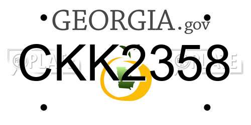 CKK2358 Georgia License Plate
