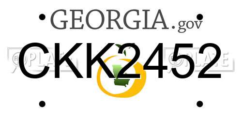 CKK2452 Georgia License Plate