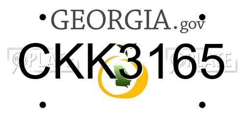 CKK3165 Georgia License Plate