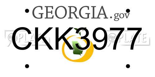 CKK3977 Georgia License Plate