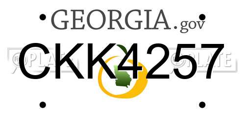 CKK4257 Georgia License Plate