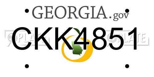 CKK4851 Georgia License Plate