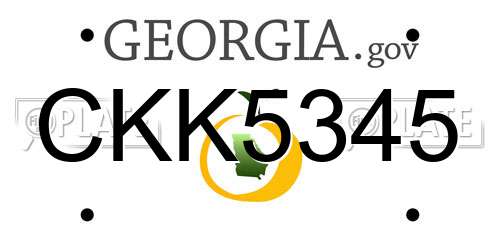 CKK5345 Georgia License Plate
