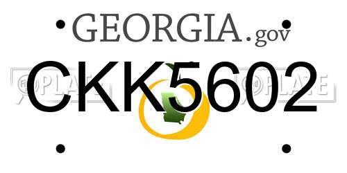 CKK5602 Georgia License Plate