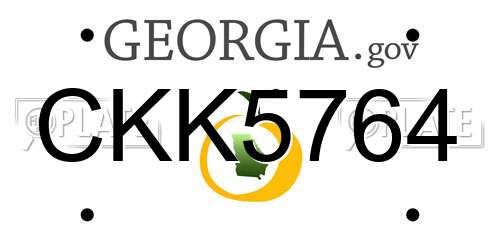 CKK5764 Georgia License Plate