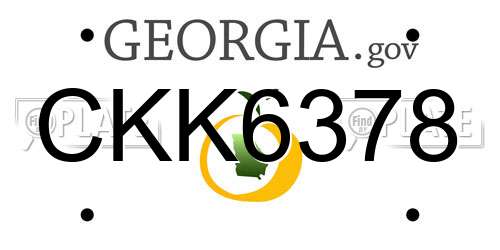 CKK6378 Georgia License Plate