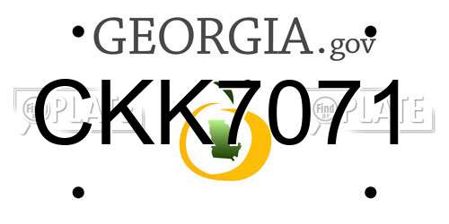 CKK7071 Georgia License Plate