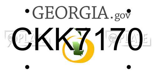 CKK7170 Georgia License Plate