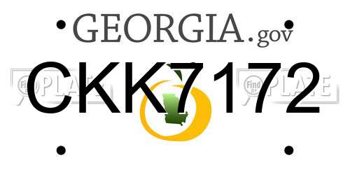 CKK7172 Georgia License Plate