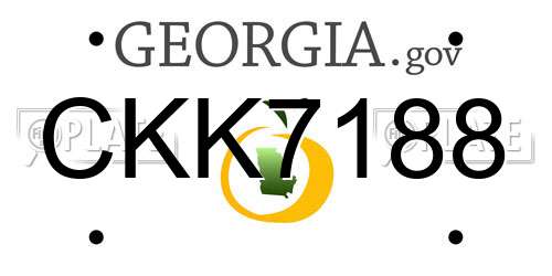 CKK7188 Georgia License Plate