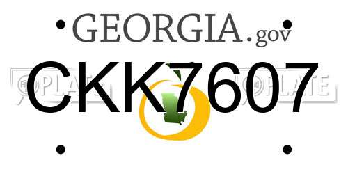 CKK7607 Georgia License Plate