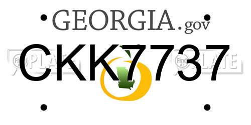 CKK7737 Georgia License Plate