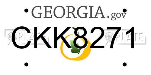 CKK8271 Georgia License Plate