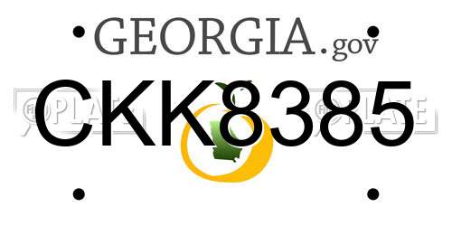 CKK8385 Georgia License Plate