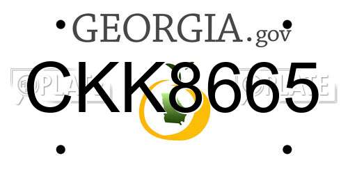 CKK8665 Georgia License Plate