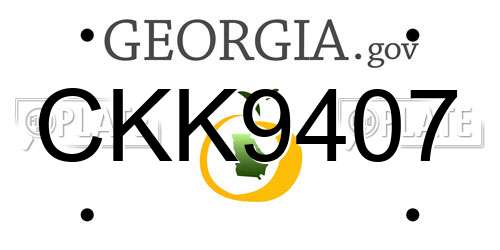 CKK9407 Georgia License Plate