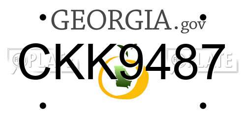CKK9487 Georgia License Plate