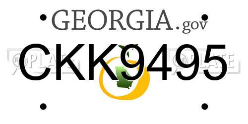 CKK9495 Georgia License Plate