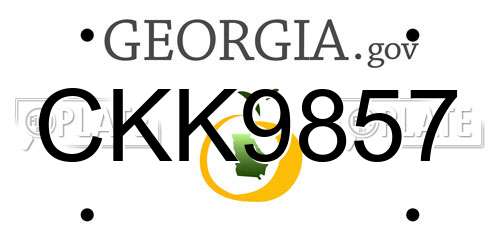 CKK9857 Georgia License Plate