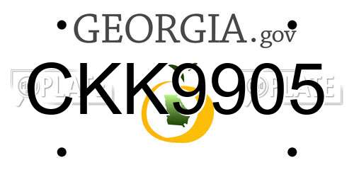 CKK9905 Georgia License Plate